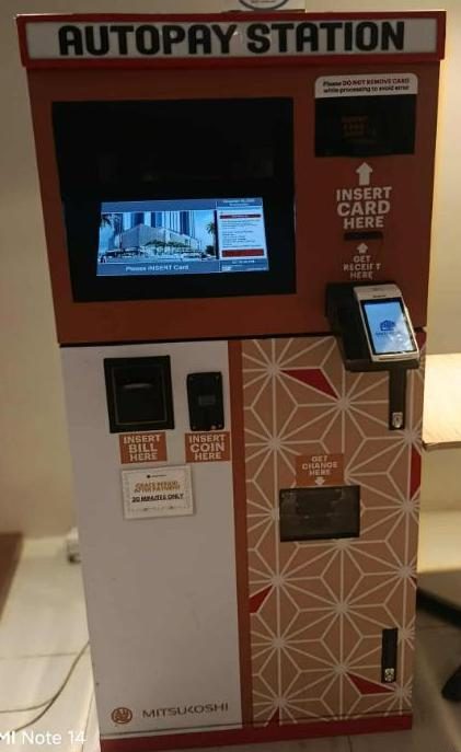 Autopay station at Mitsukoshi Mall